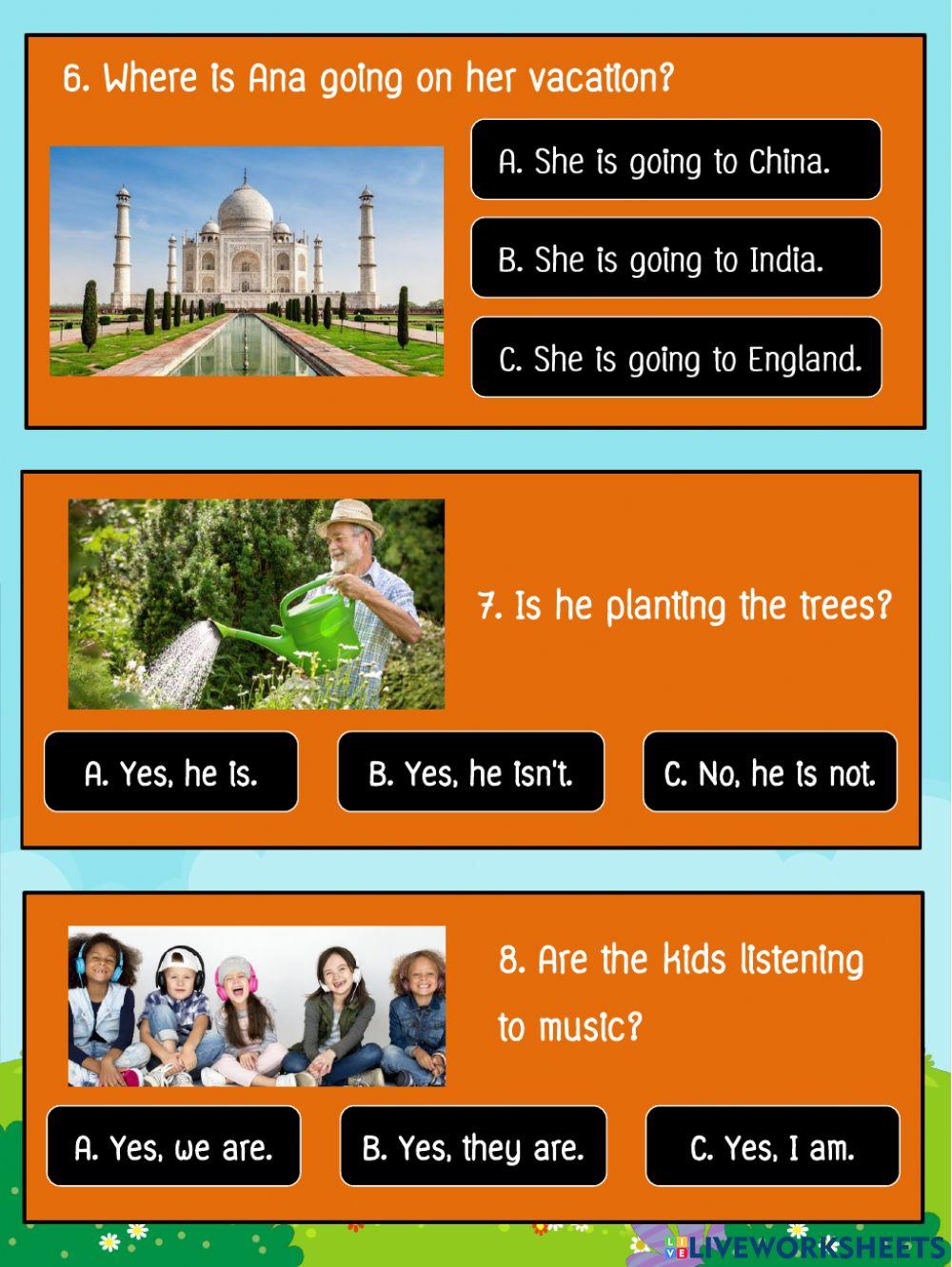 Present continuous tense