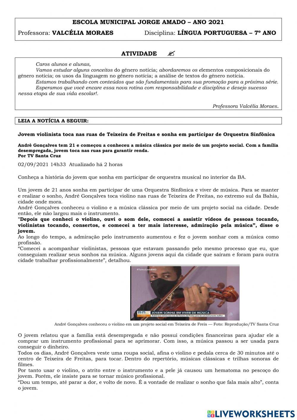 Notícia: O registro do codidiano