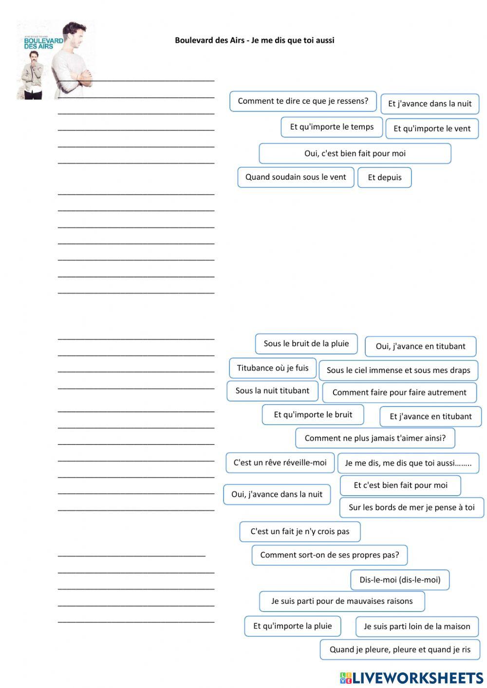 Boulevard des Airs - Je me dis que toi aussi