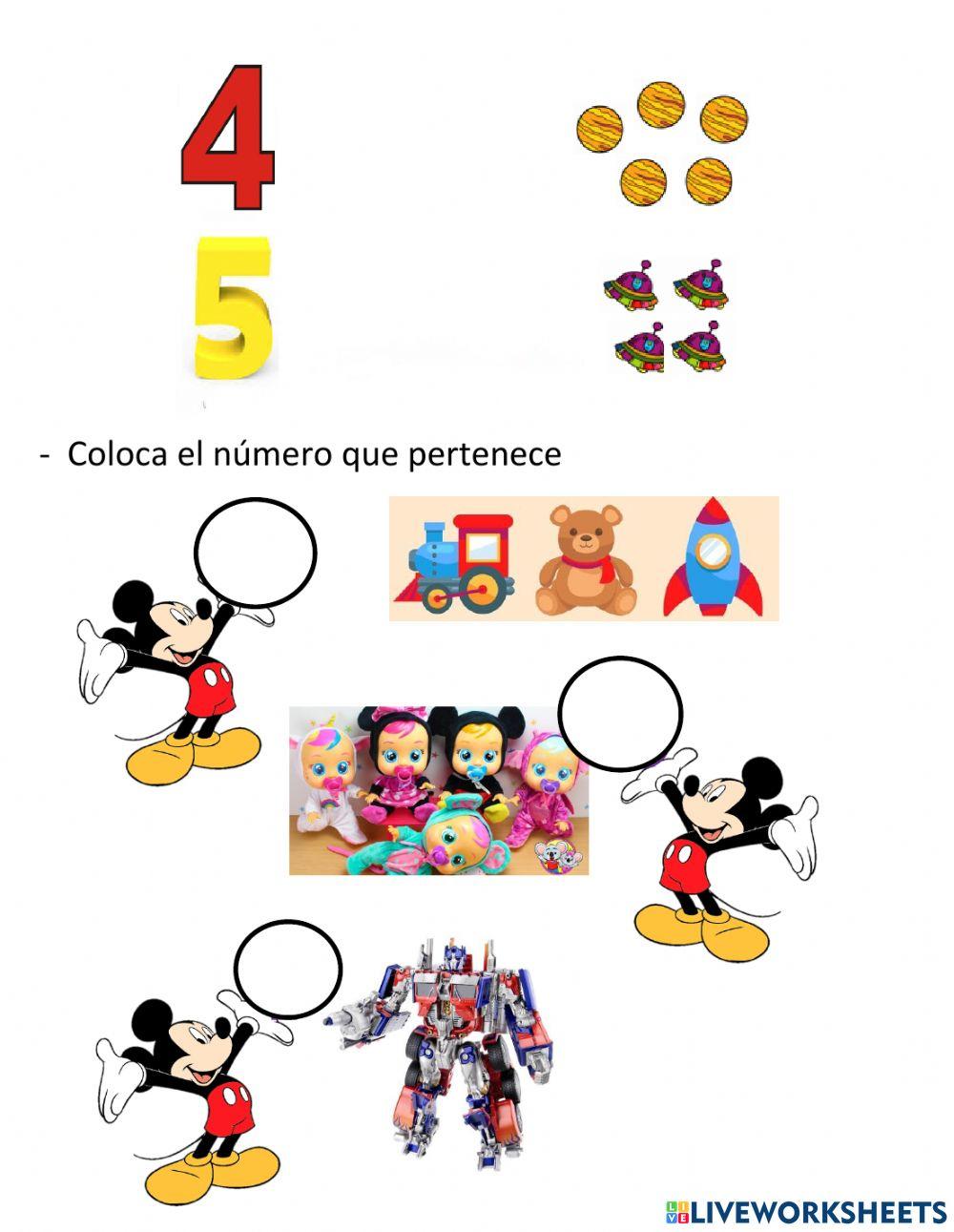 Los números del 1 al 6