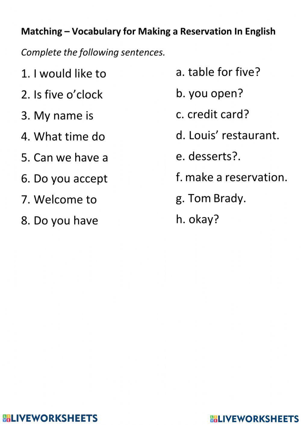 Communication - Restaurant