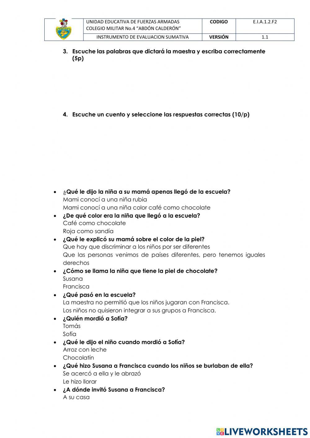 Evaluación Diagnóstica