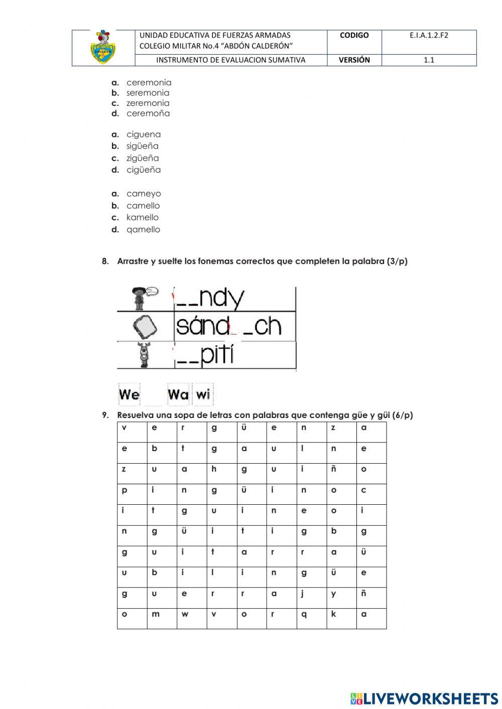 Evaluación Diagnóstica