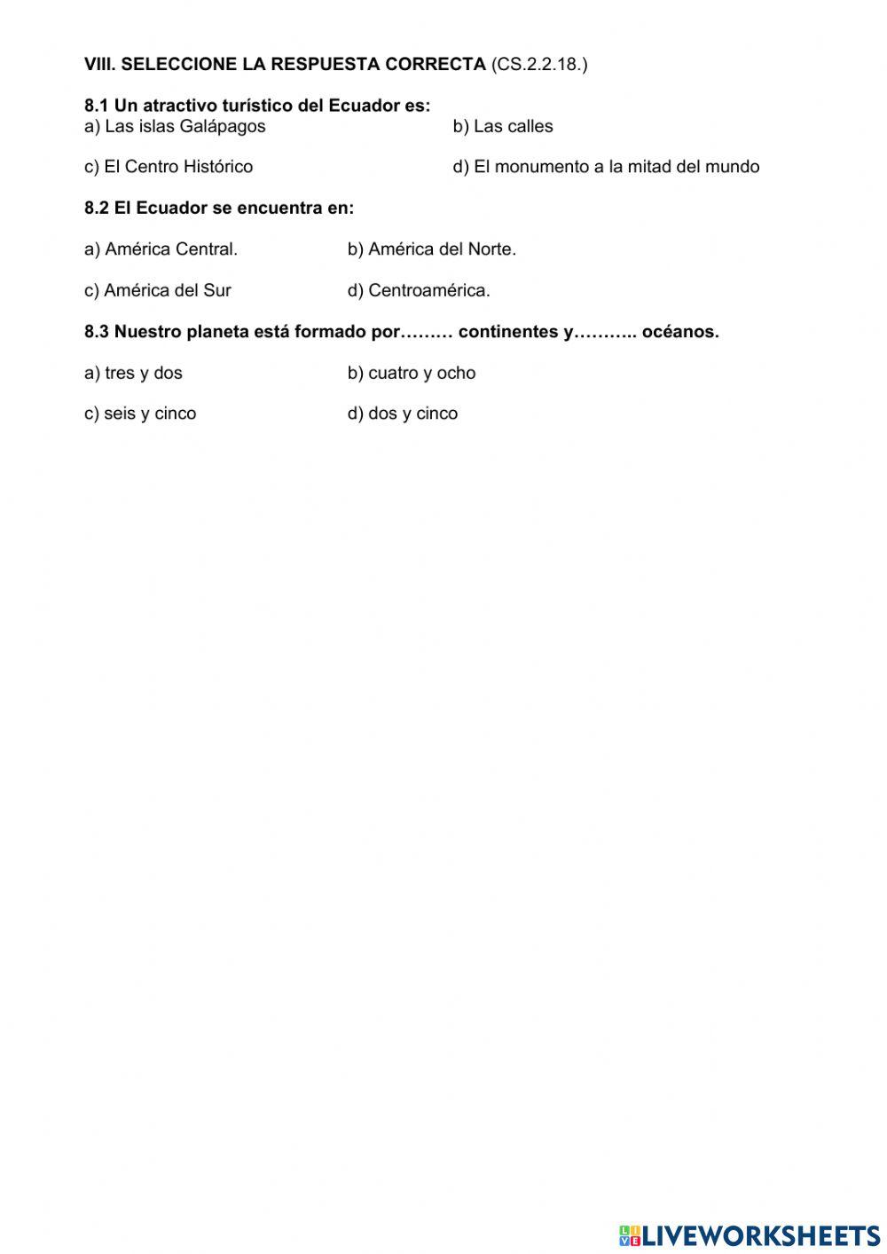 Evaluación diagnóstica de Estudios Sociales