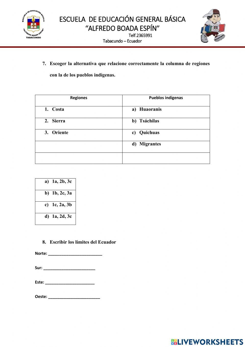 Evaluación diagnóstica de Estudios Sociales