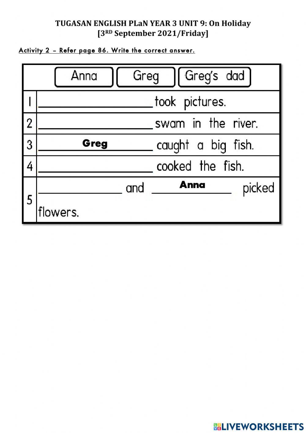 PLaN Get Smart Plus 3 Module 9: On holiday (Reading)
