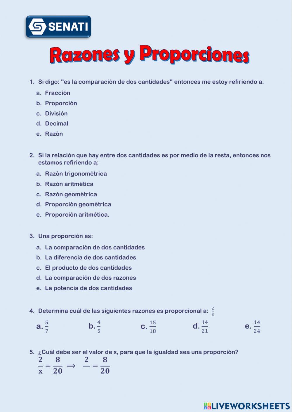 Razón y proporción