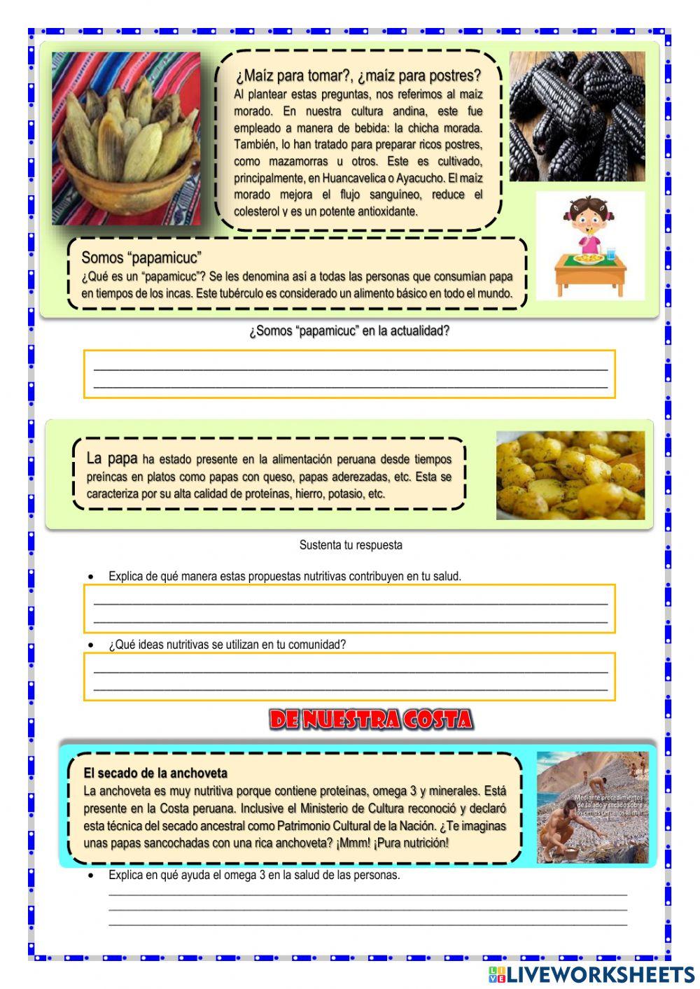 Prácticas alimentarias saludables que nutren a las peruanas y peruanos en la actualidad.