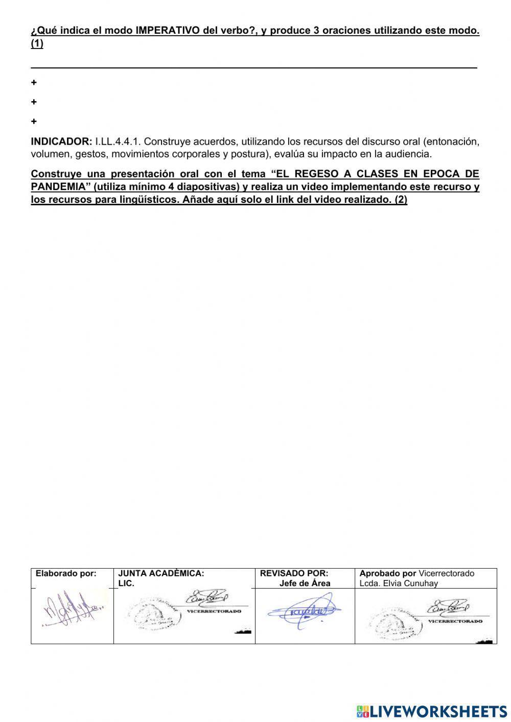 Evaluación diagnóstica 9no