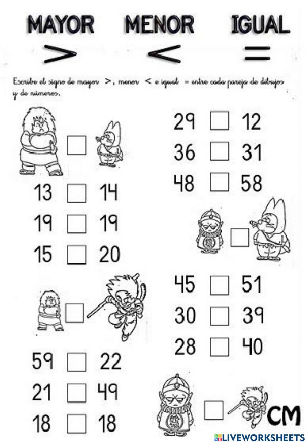 Ejercicio de discalculia