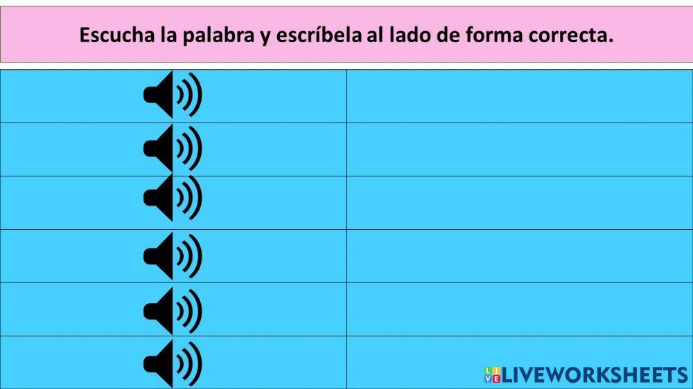 Palabras con K, C y Q