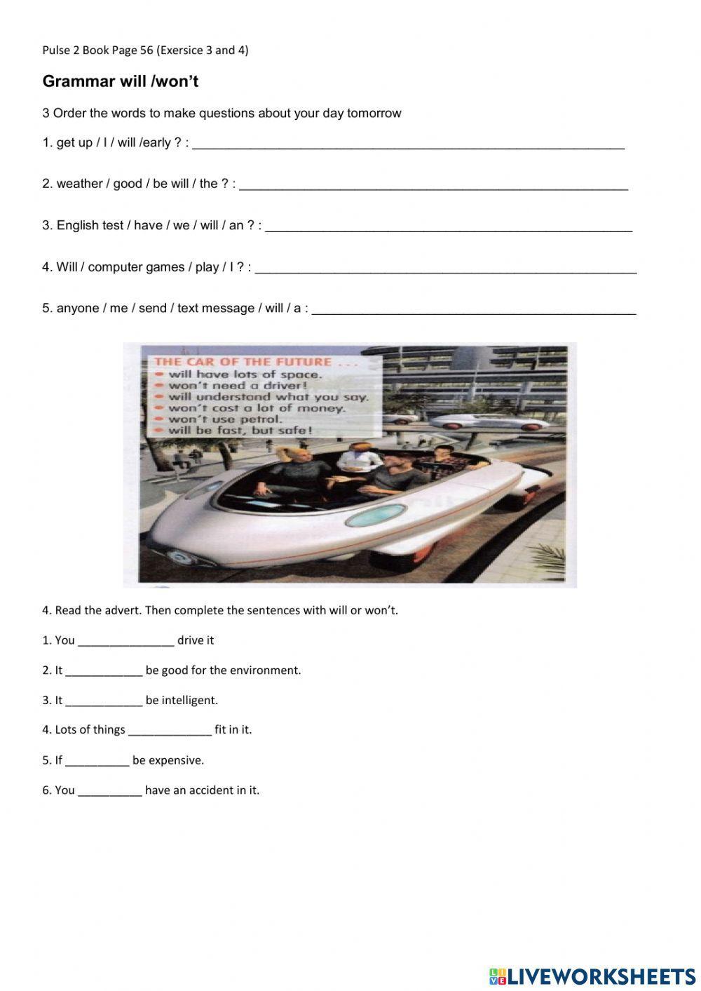 Grammar will - won't