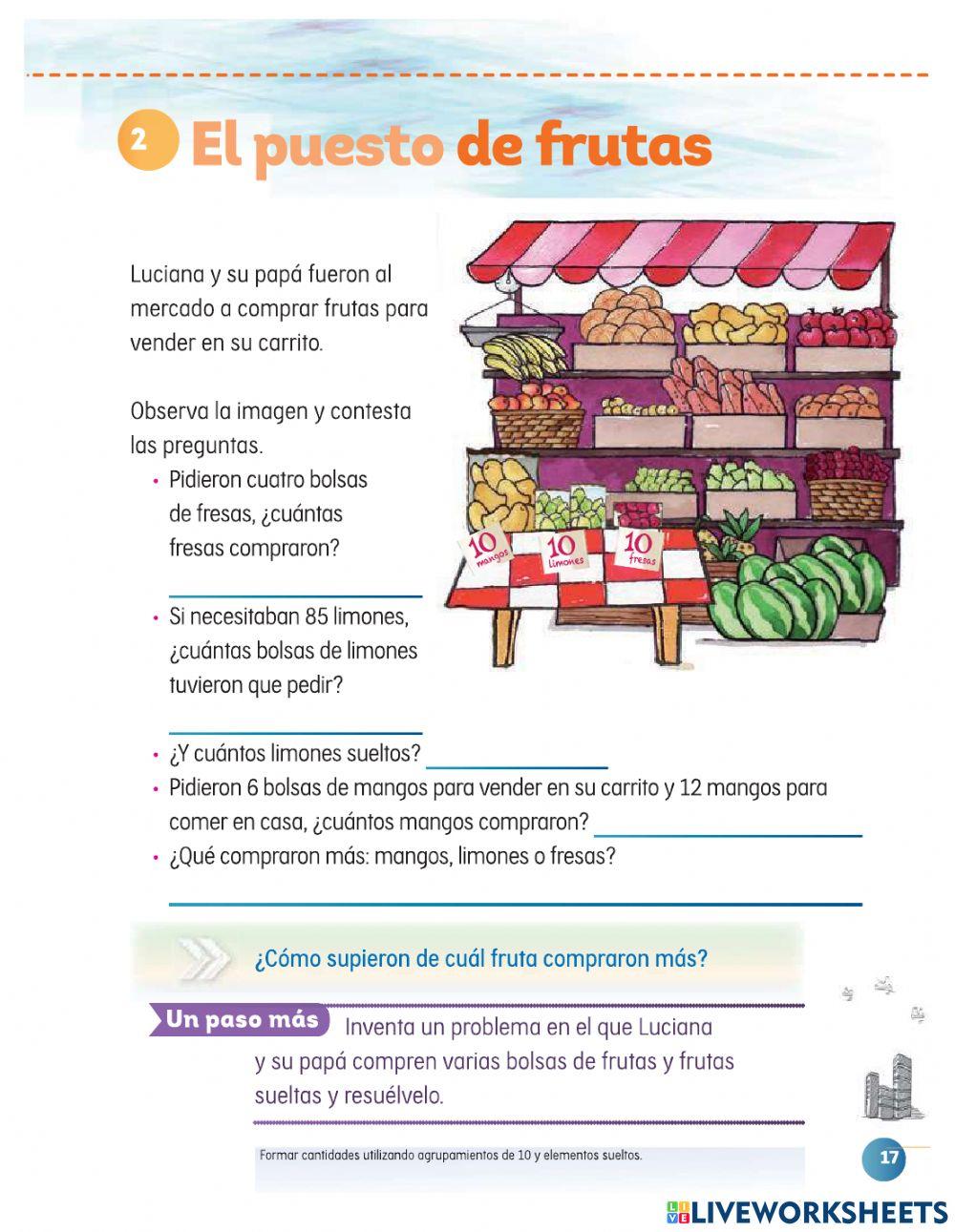 El puesto de frutas