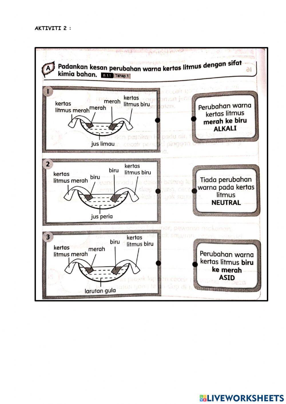 Sains tahun 3 : asid dan alkali