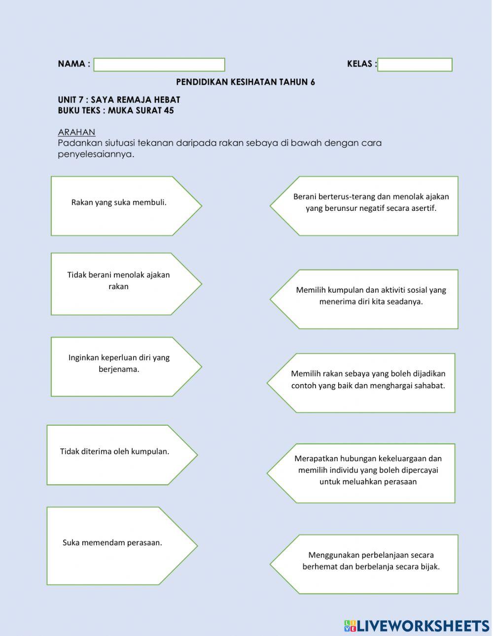 Unit 7 : Saya Remaja Hebat
