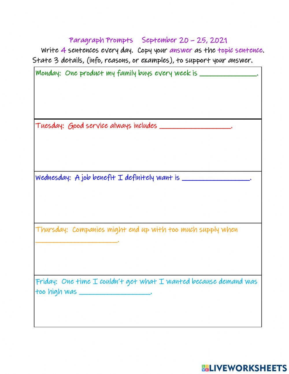 Job Preparation Paragraphs 5