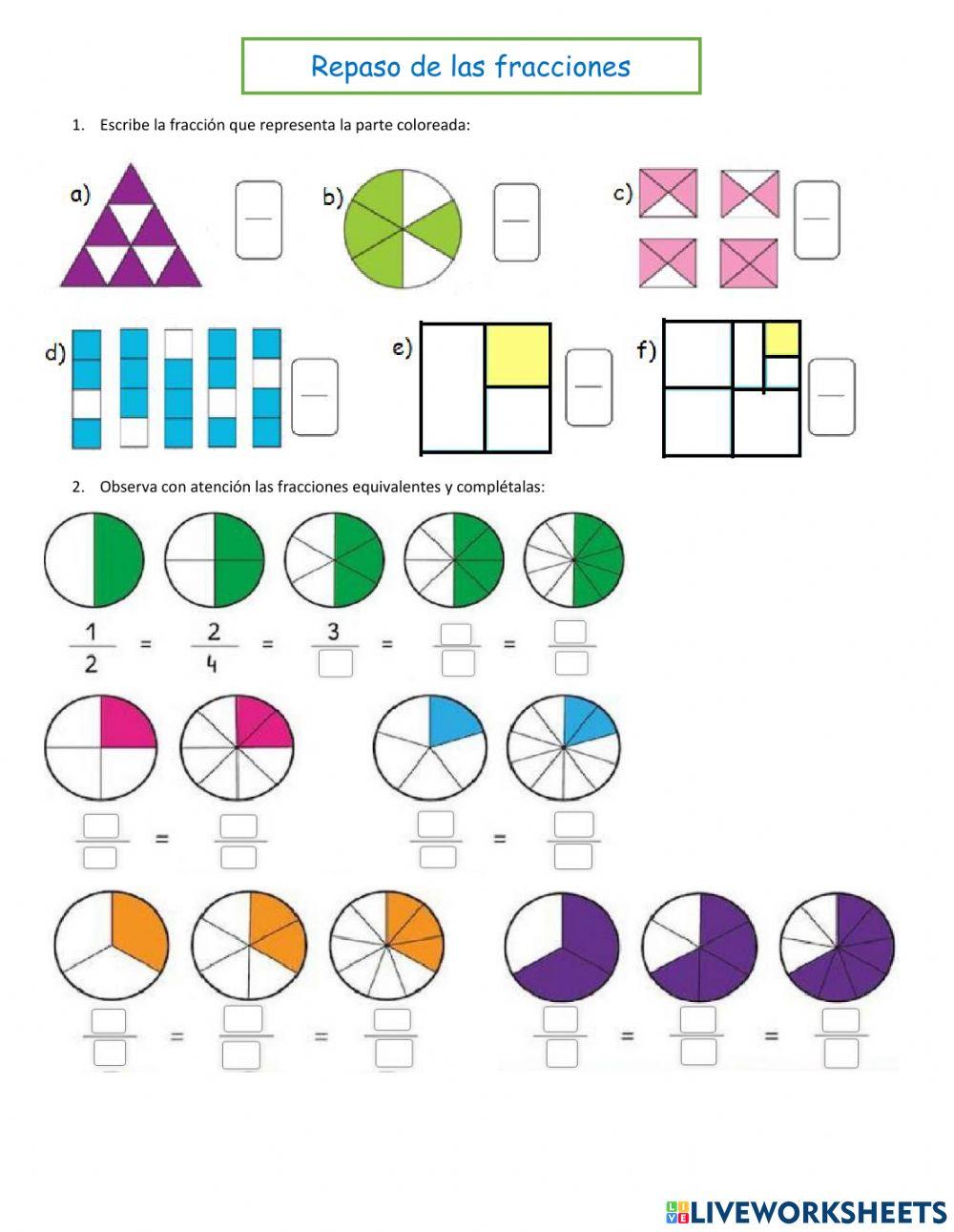 Repaso de fracciones