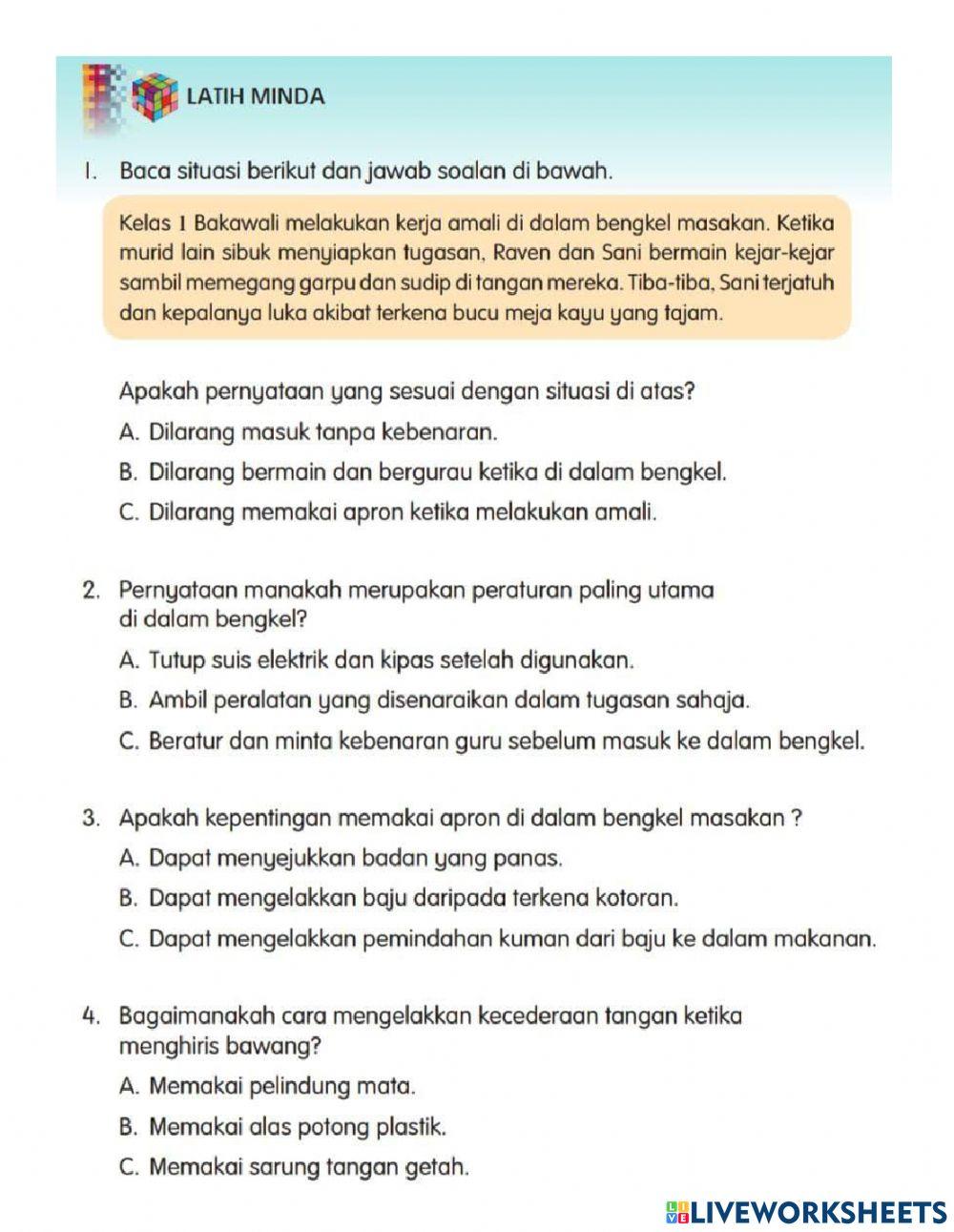 Peraturan di Dalam Bengkel