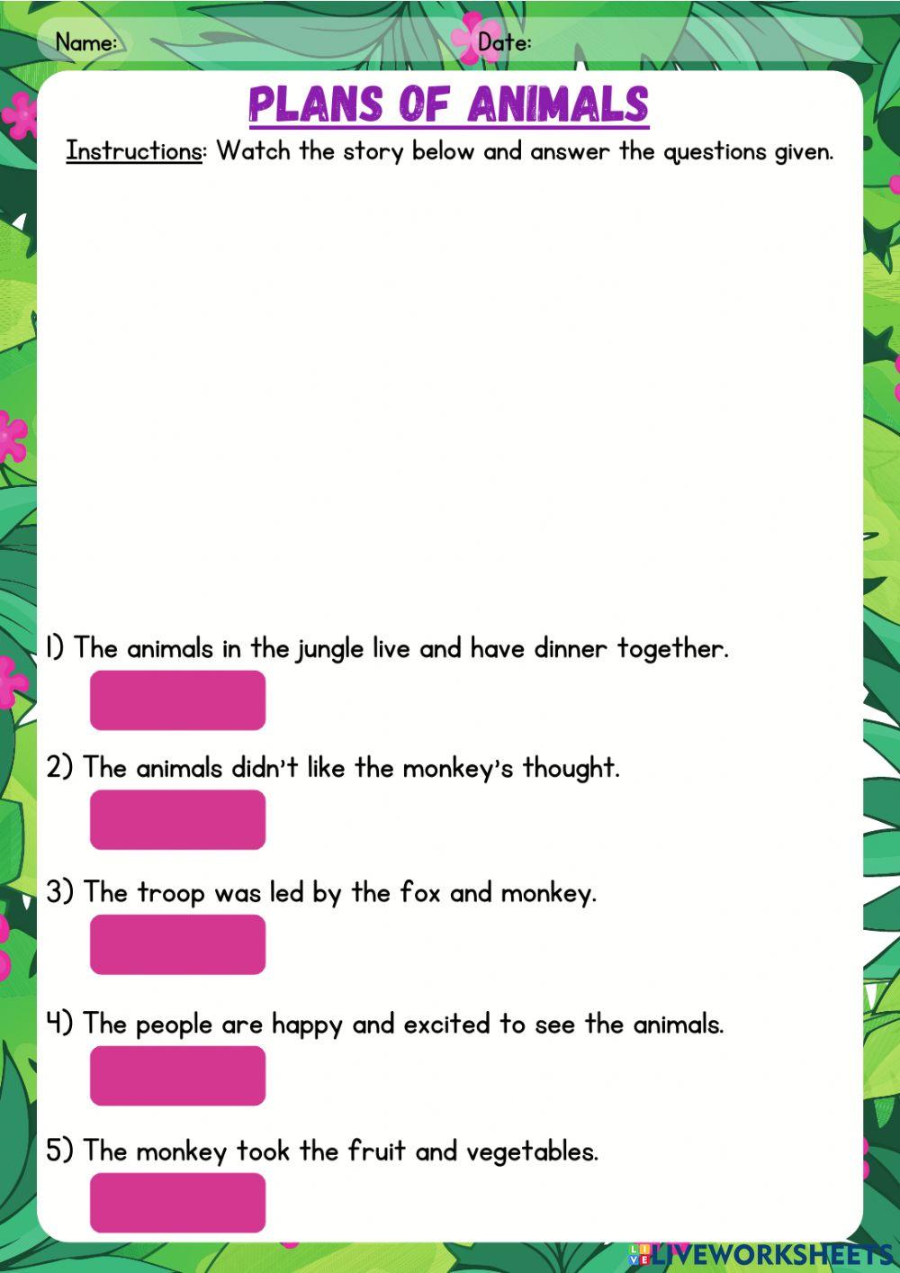 Plans of Animals
