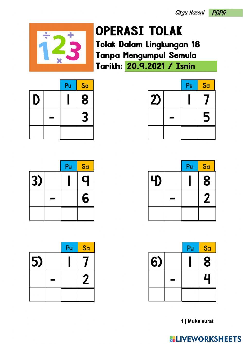 Tolak Lingkungan 18 - Bentuk Lazim (Set 4) Tolak Lingkungan 18 - Bentuk Lazim (Set 4)
