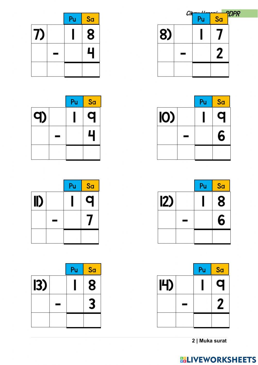 Tolak Lingkungan 18 - Bentuk Lazim (Set 4)