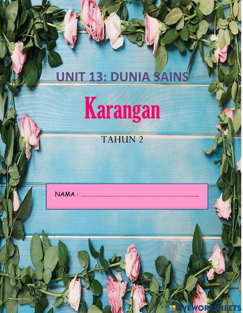 Unit 13: Dunia Sains