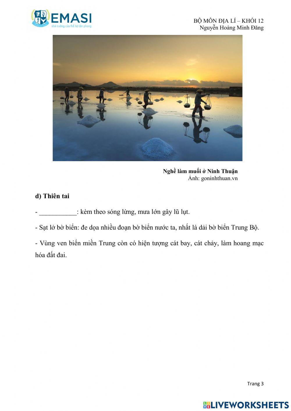 Thiên nhiên chịu ảnh hưởng sâu sắc của biển