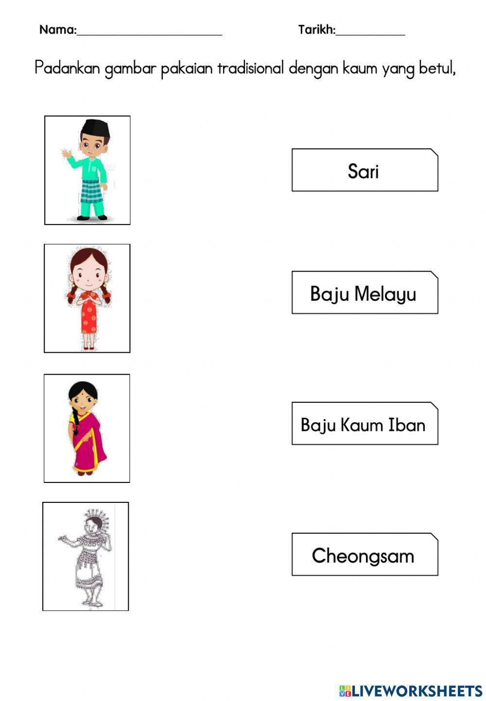 Pakaian tradisional kaum di Malysia