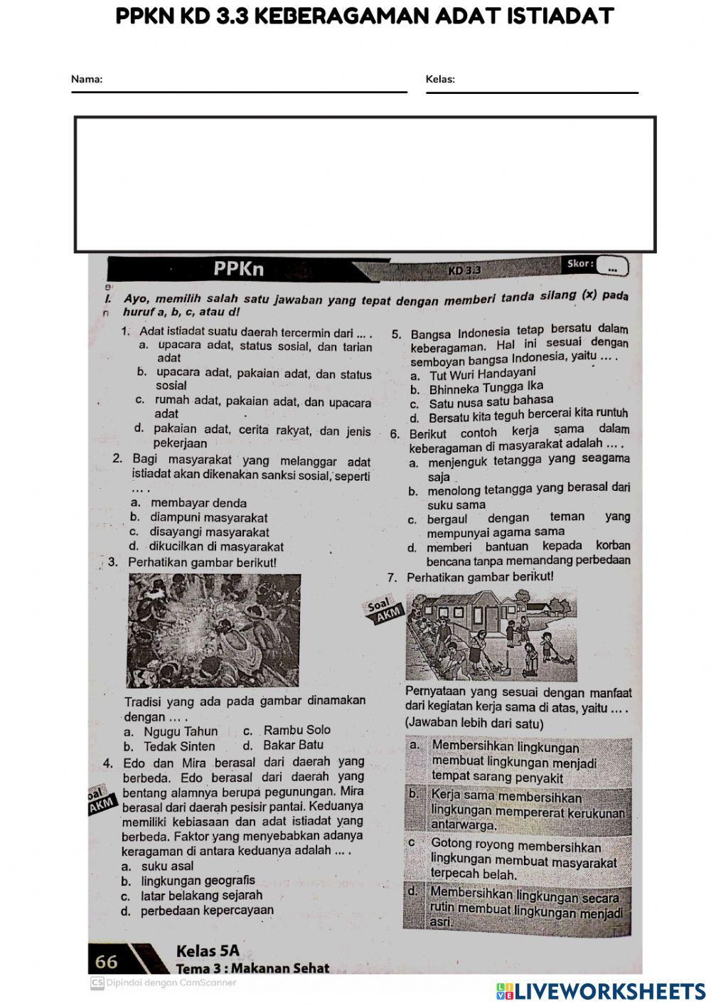 Ppkn kd 3.3 keberagaman adat istiadat