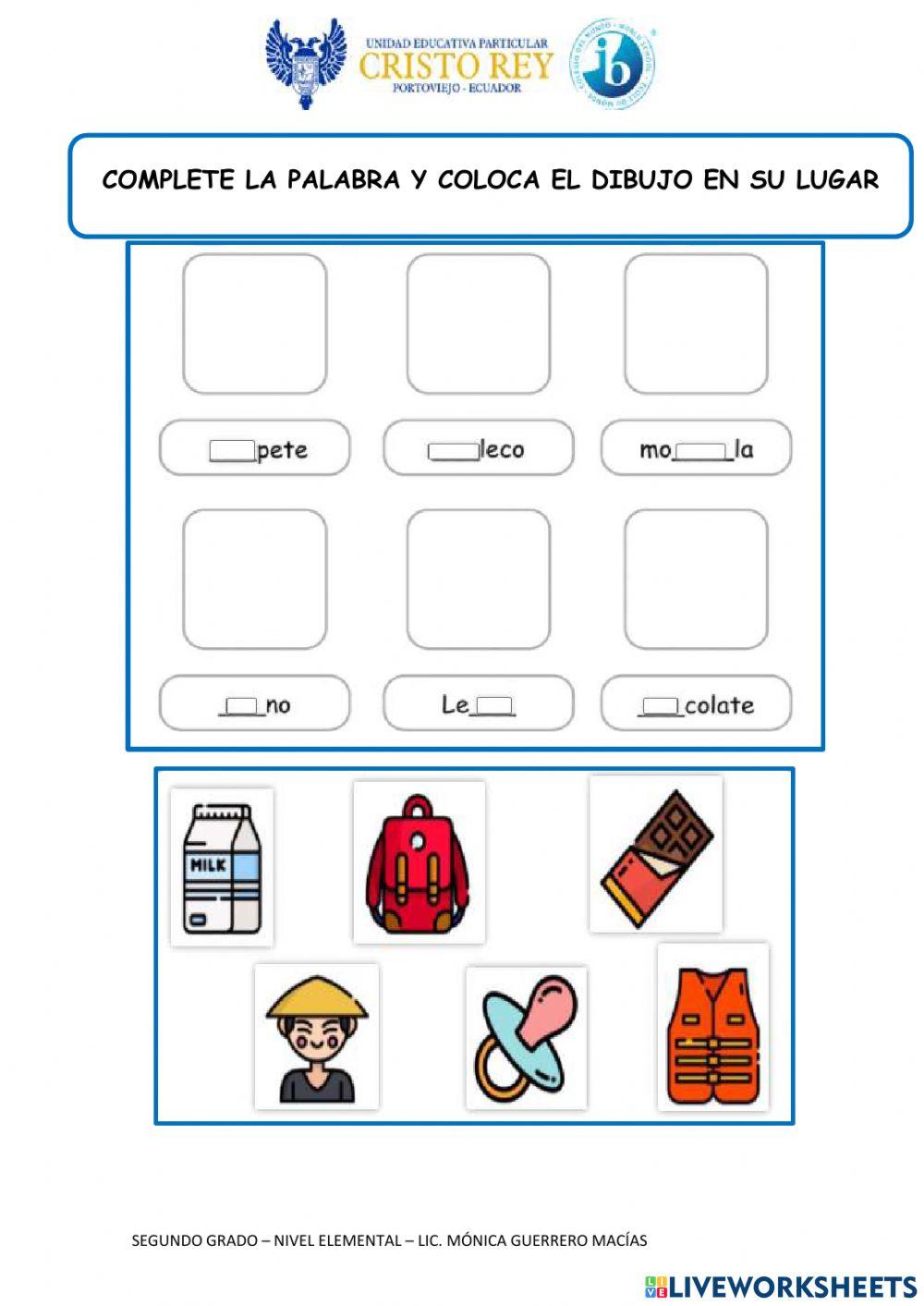 SÍLABAS CON EL DÍGRAFO ch