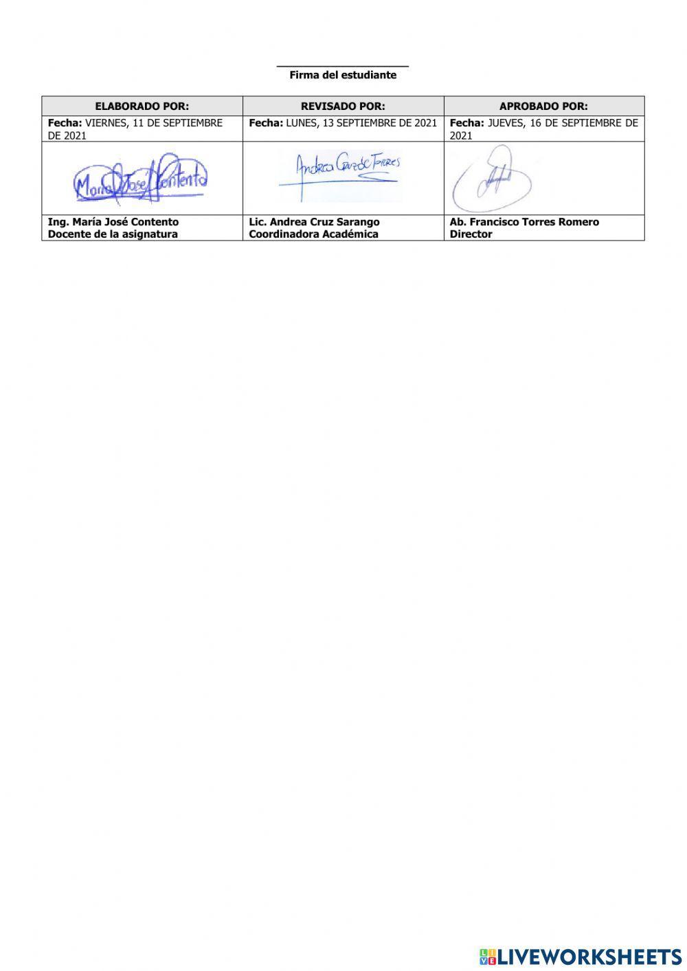 Evaluación de Computación Noveno del Tercer Parcial del Primer Quimestre