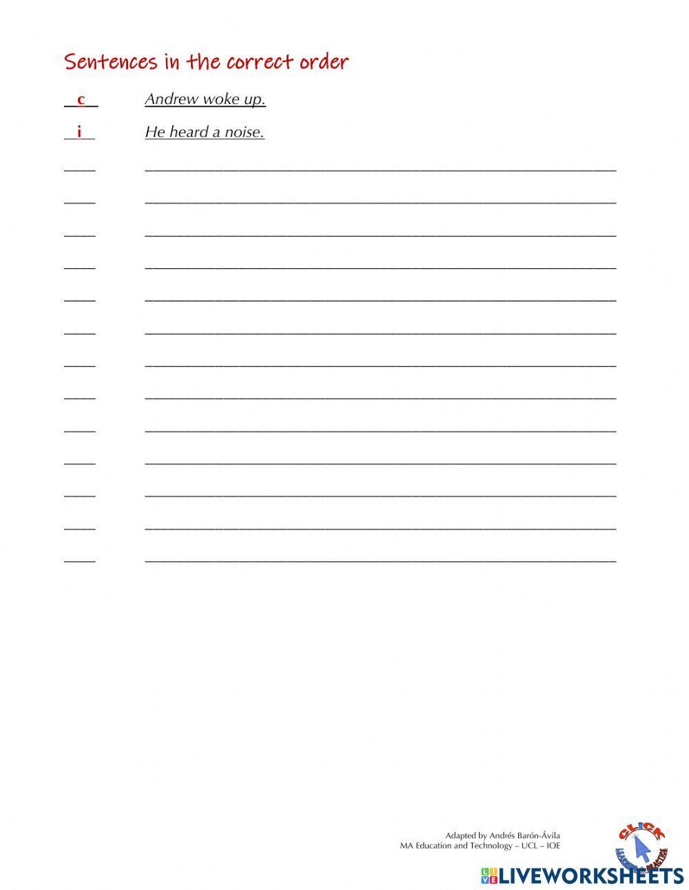 Grammar Ex. - Past Simple (Story)