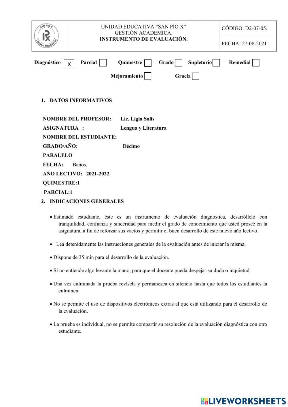 Nivelación Lengua y Literatura