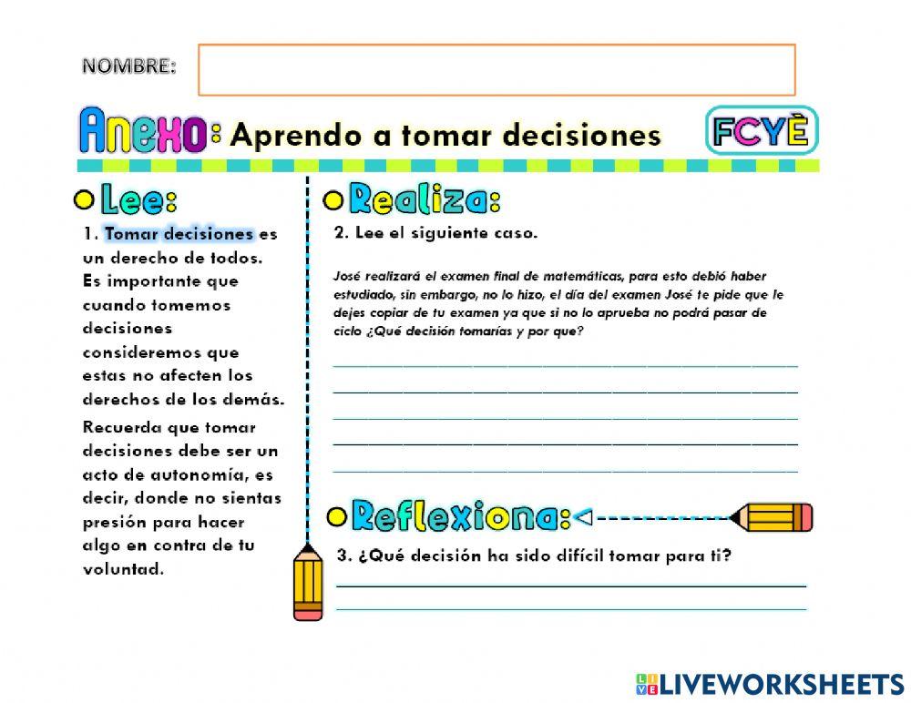 Aprendo a tomar decisiones