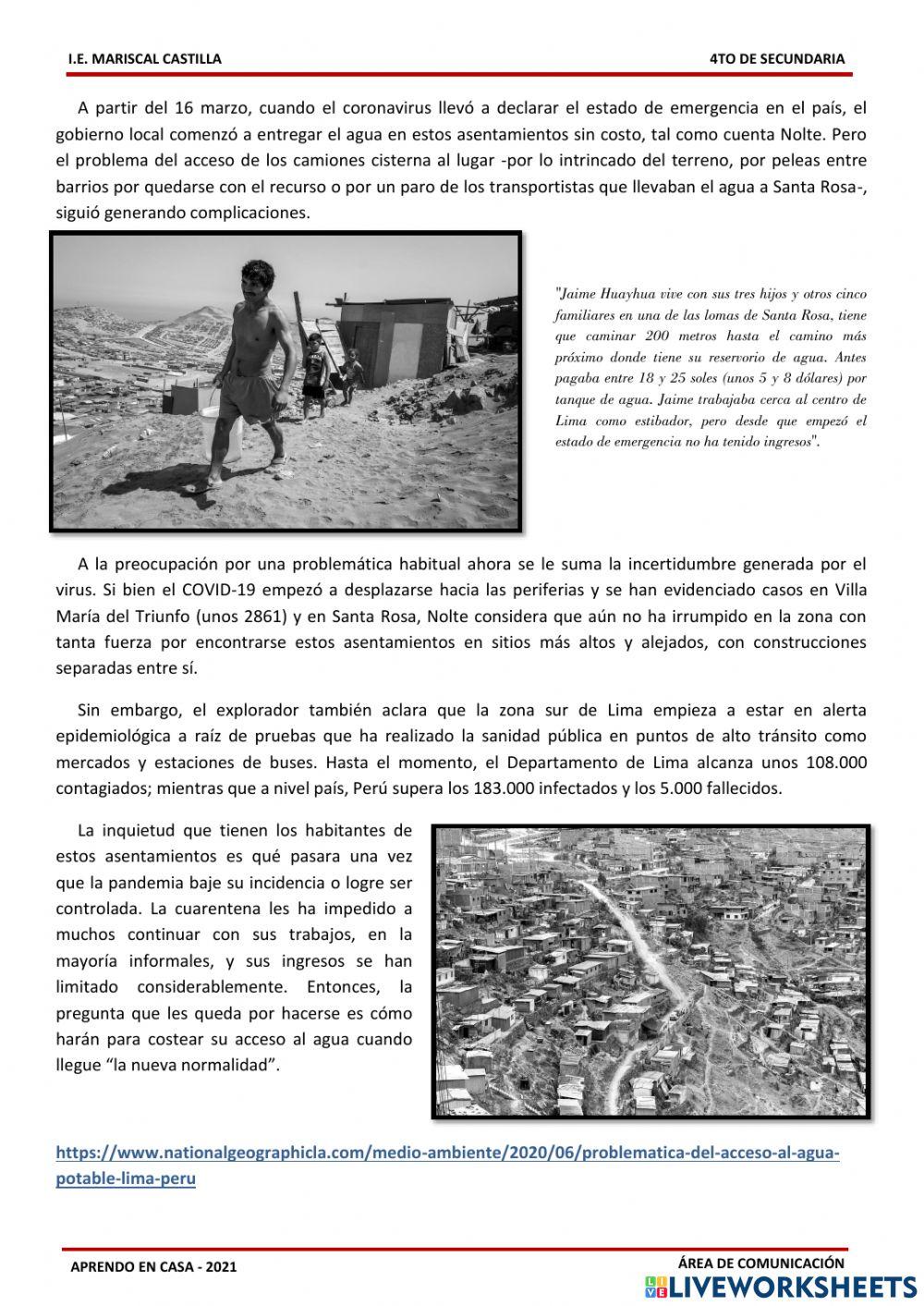 Prac. Lect. Escasez del agua