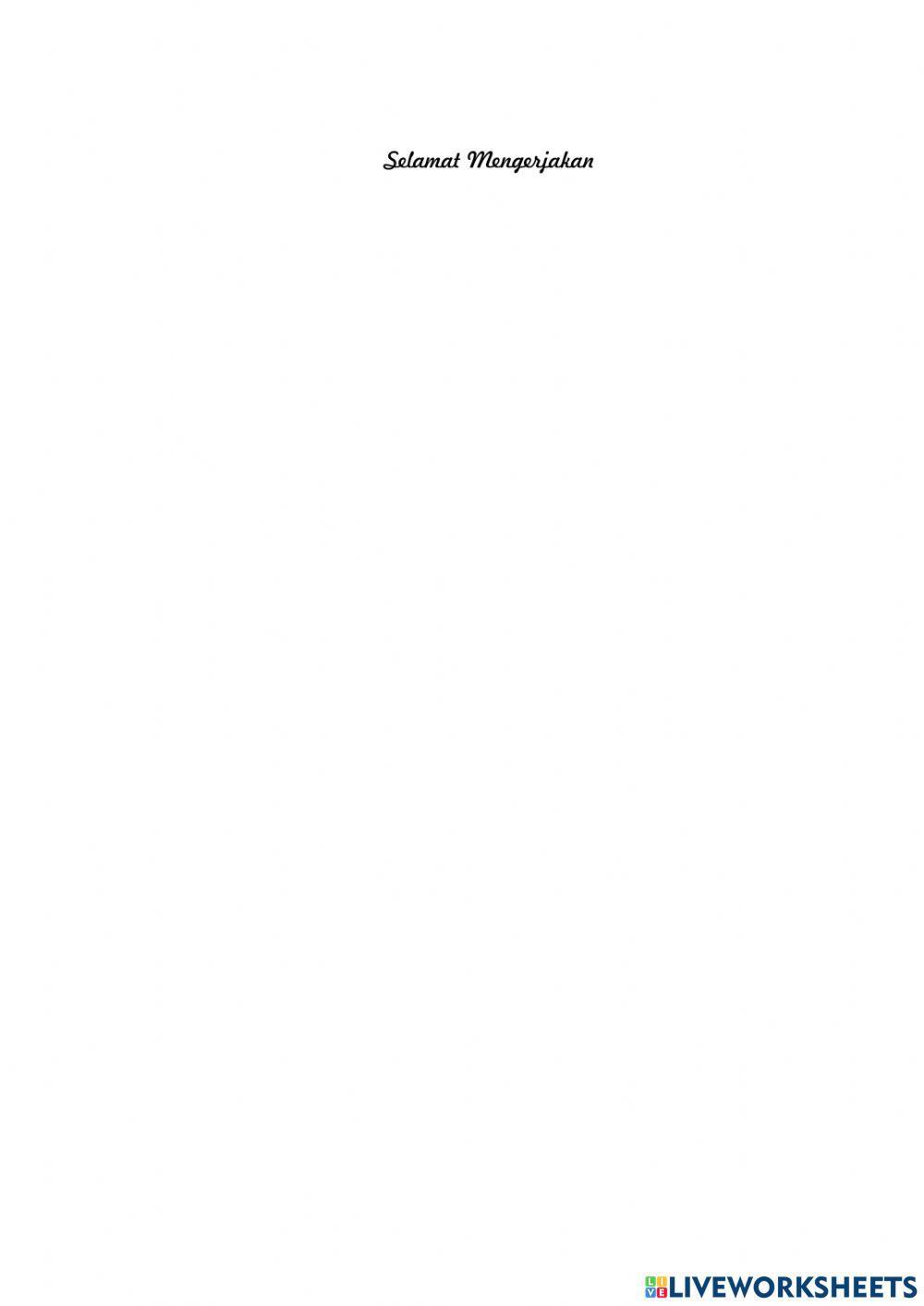 Soal PTS Bahasa Indonesia Kelas 7