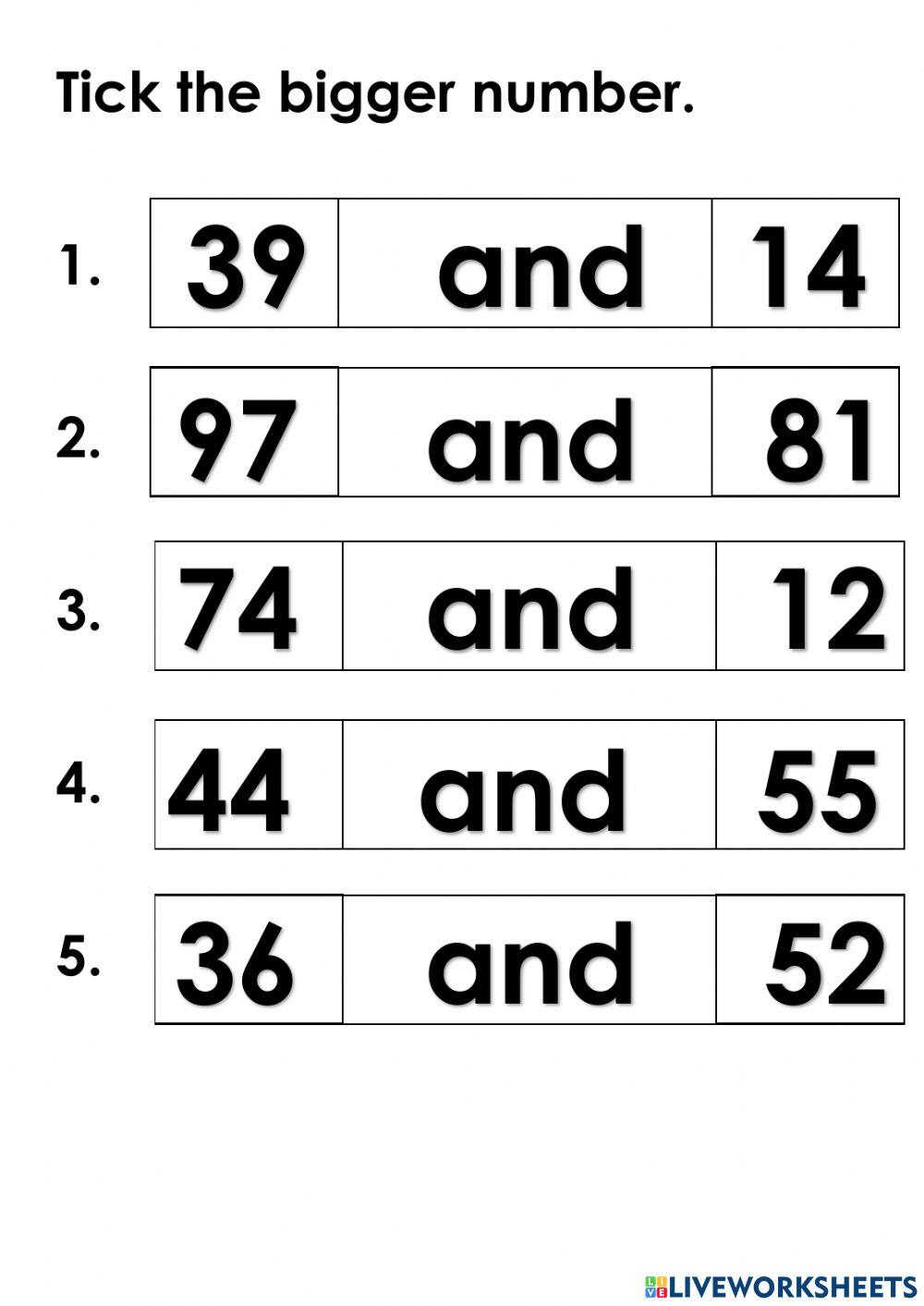 Math worksheet interactive exercise for Kindergarten | Live Worksheets