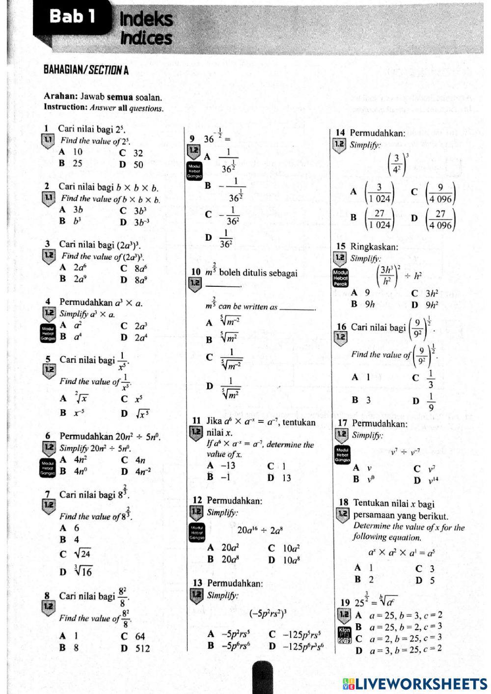 Matematik tingkatan 3