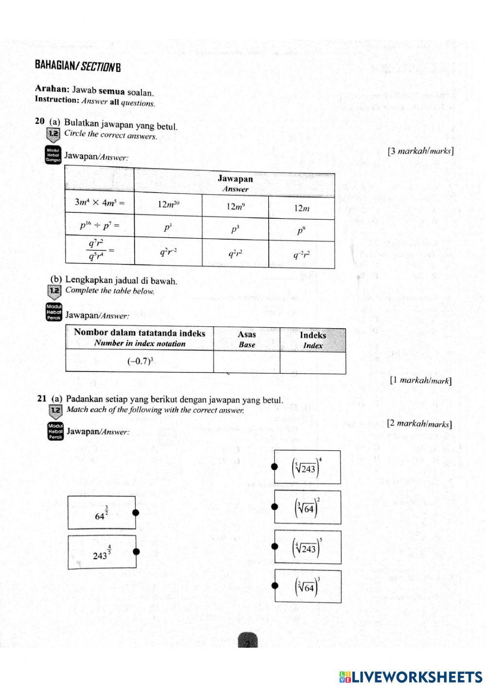 Matematik tingkatan 3