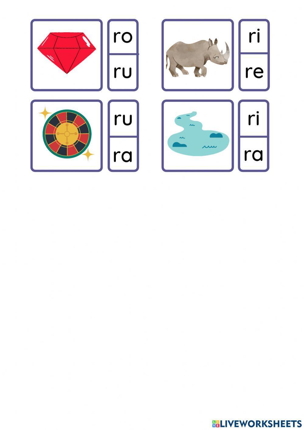 Repaso de sílabas r