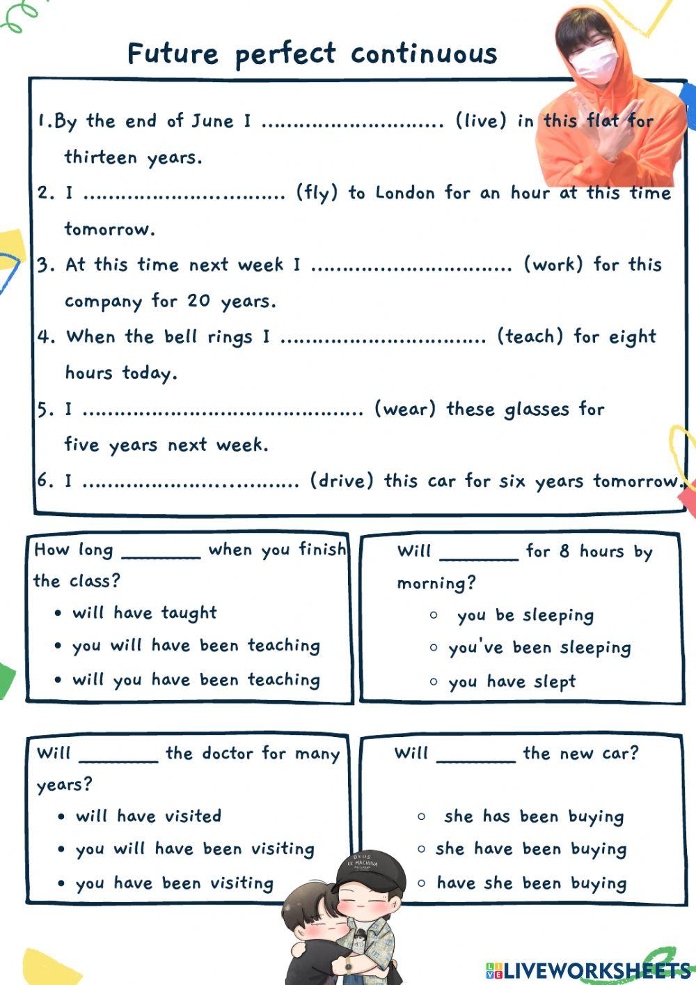 M 6 ใบงานที่ 11-12 Future perfect และ Future perfect continuous