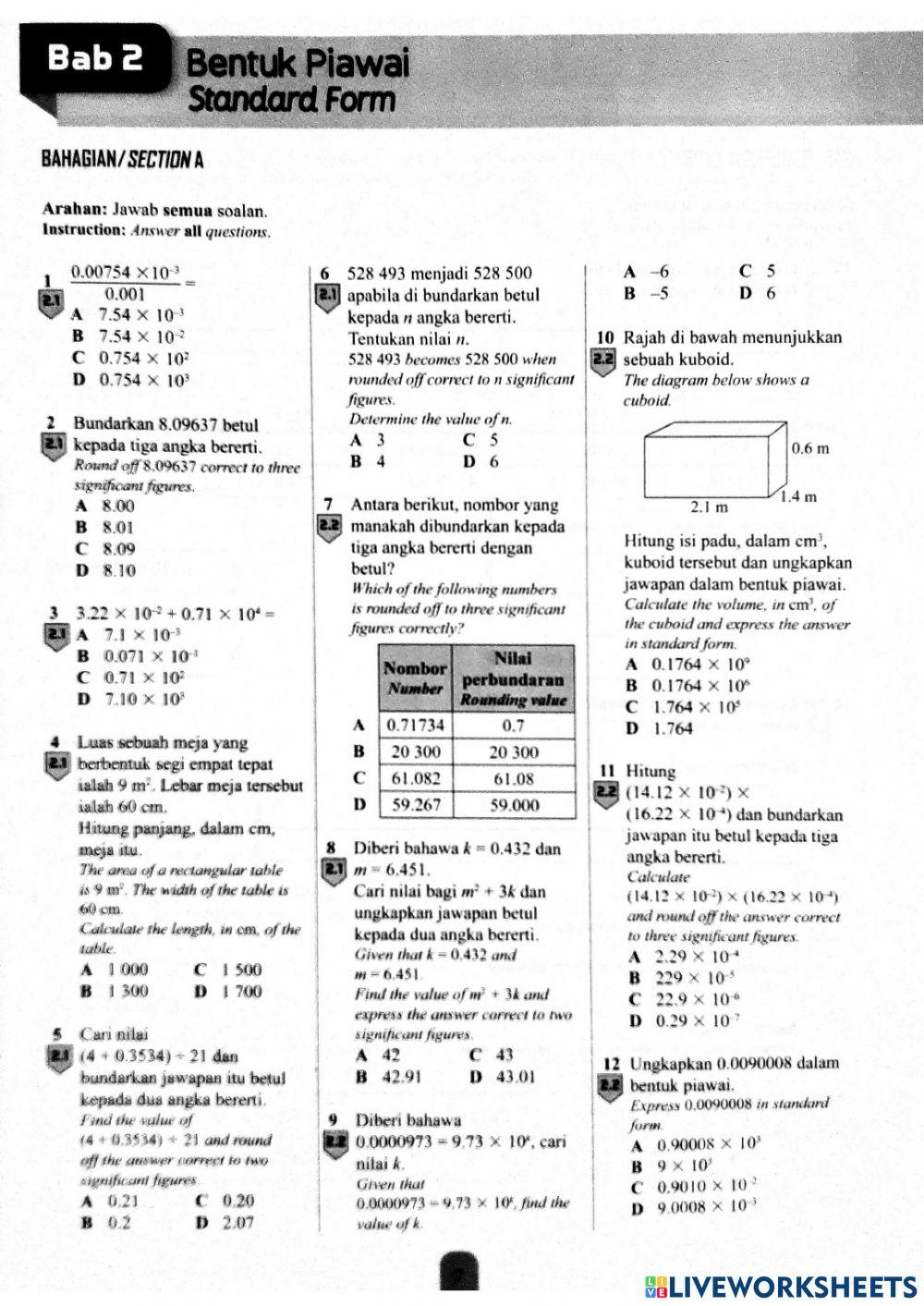 Matematik tingkatan 3
