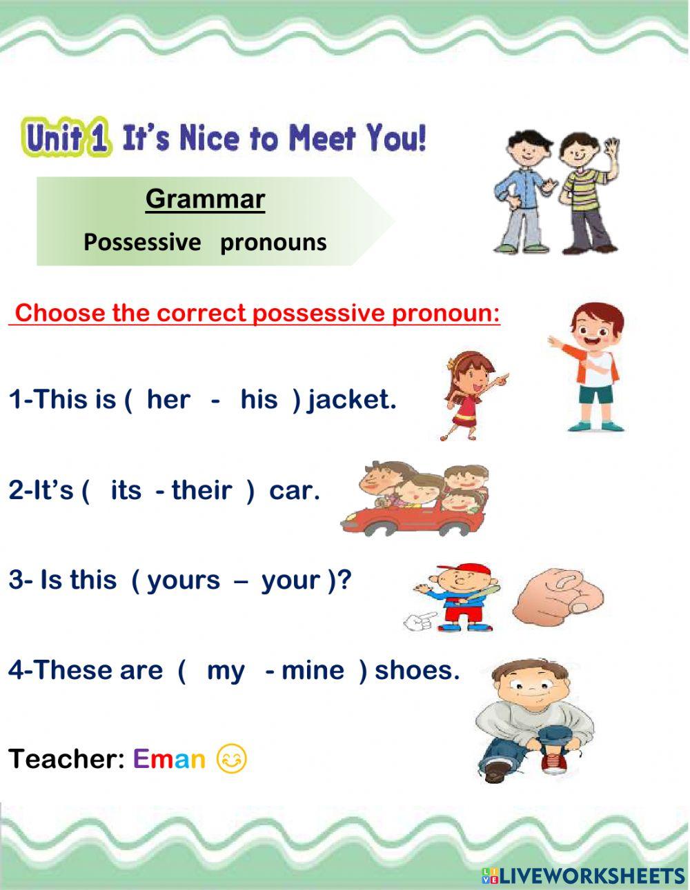 Possessive  pronoun
