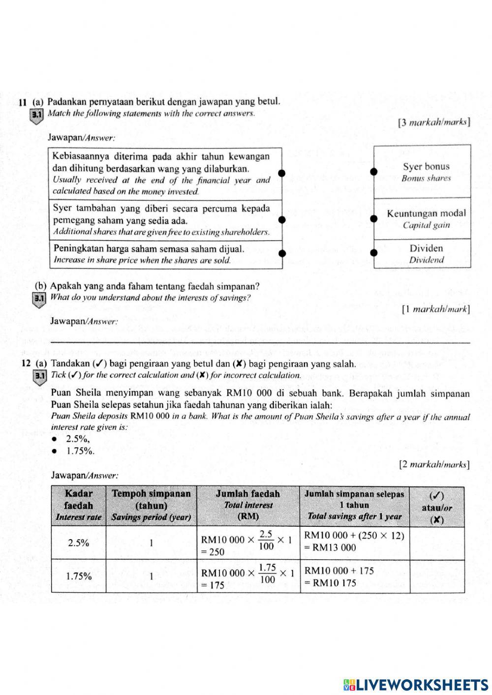 Matematik tingkatan 3