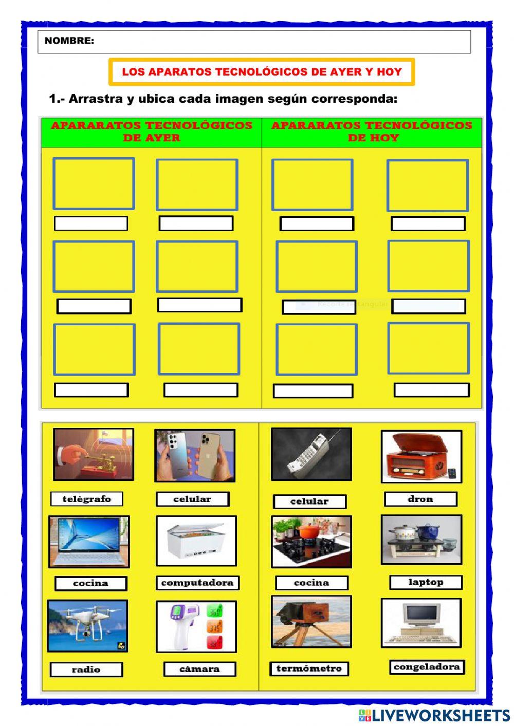 Aparatos tecnológicos de ayer y hoy