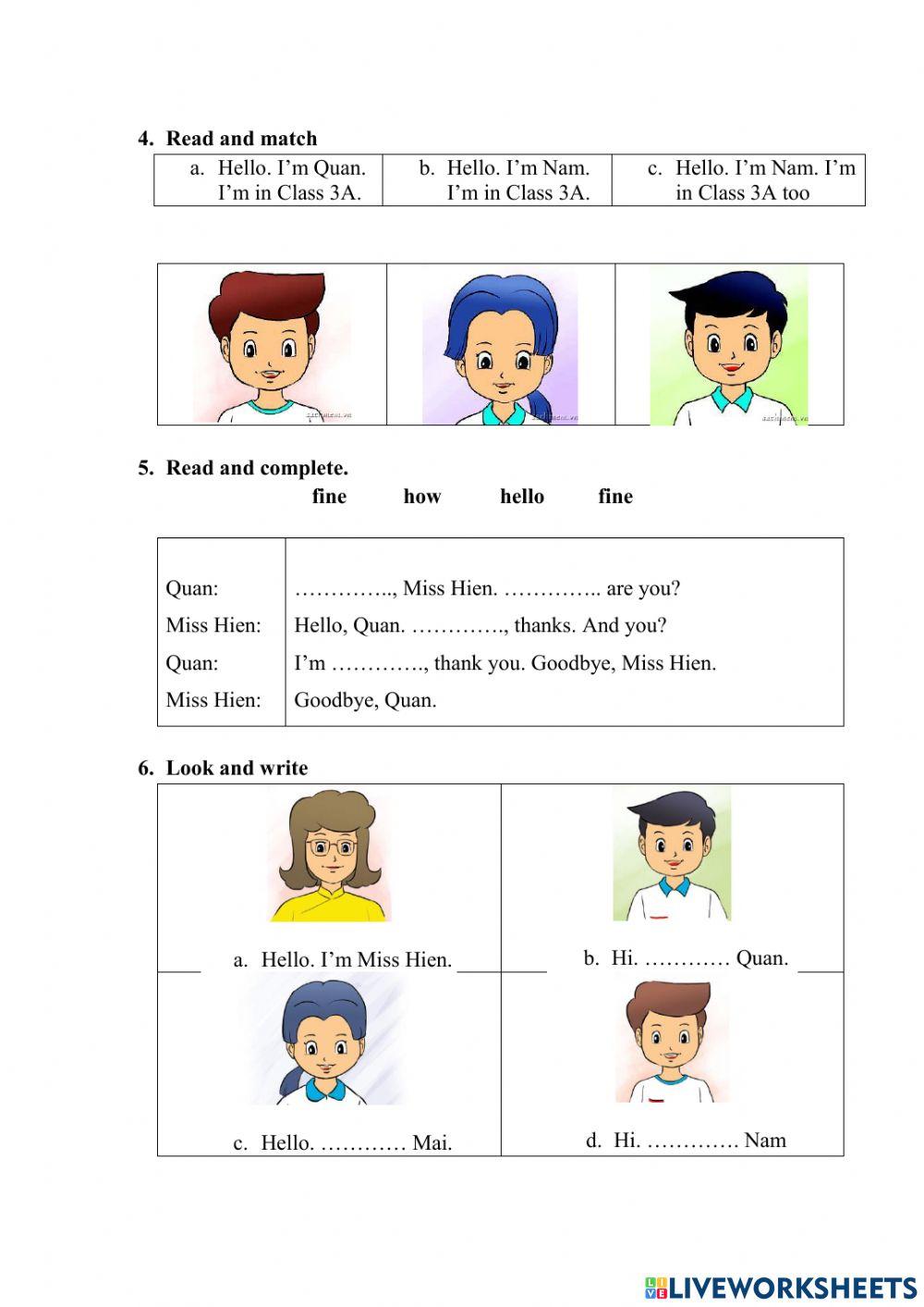 Unit 1 - Grade 3 - workbook