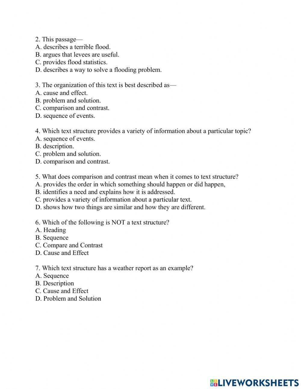 Text Structures & Text Features