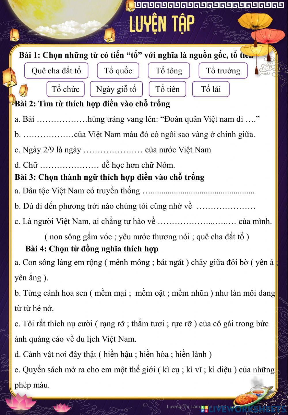 Luyện từ và câu