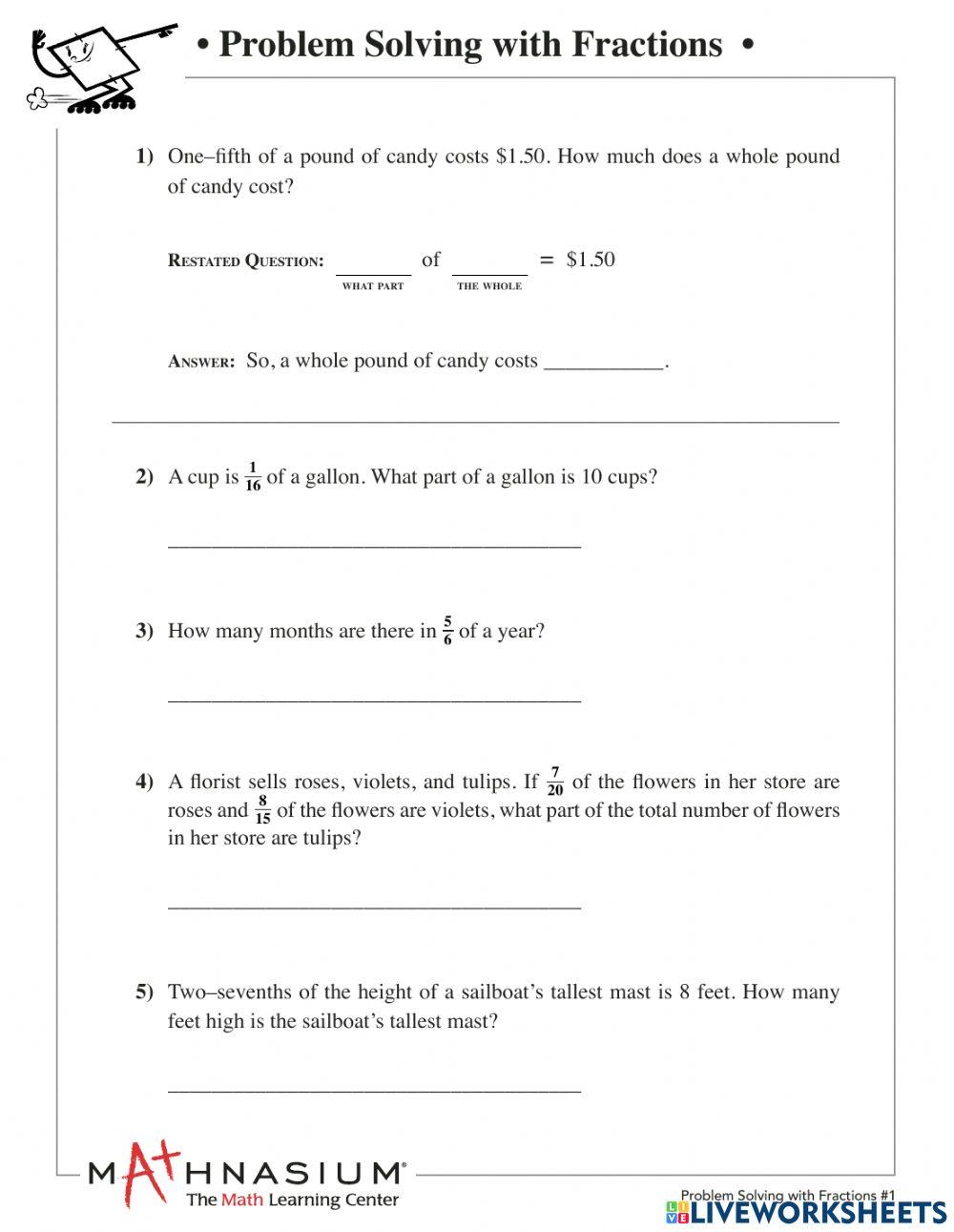 Problem solving with fractions