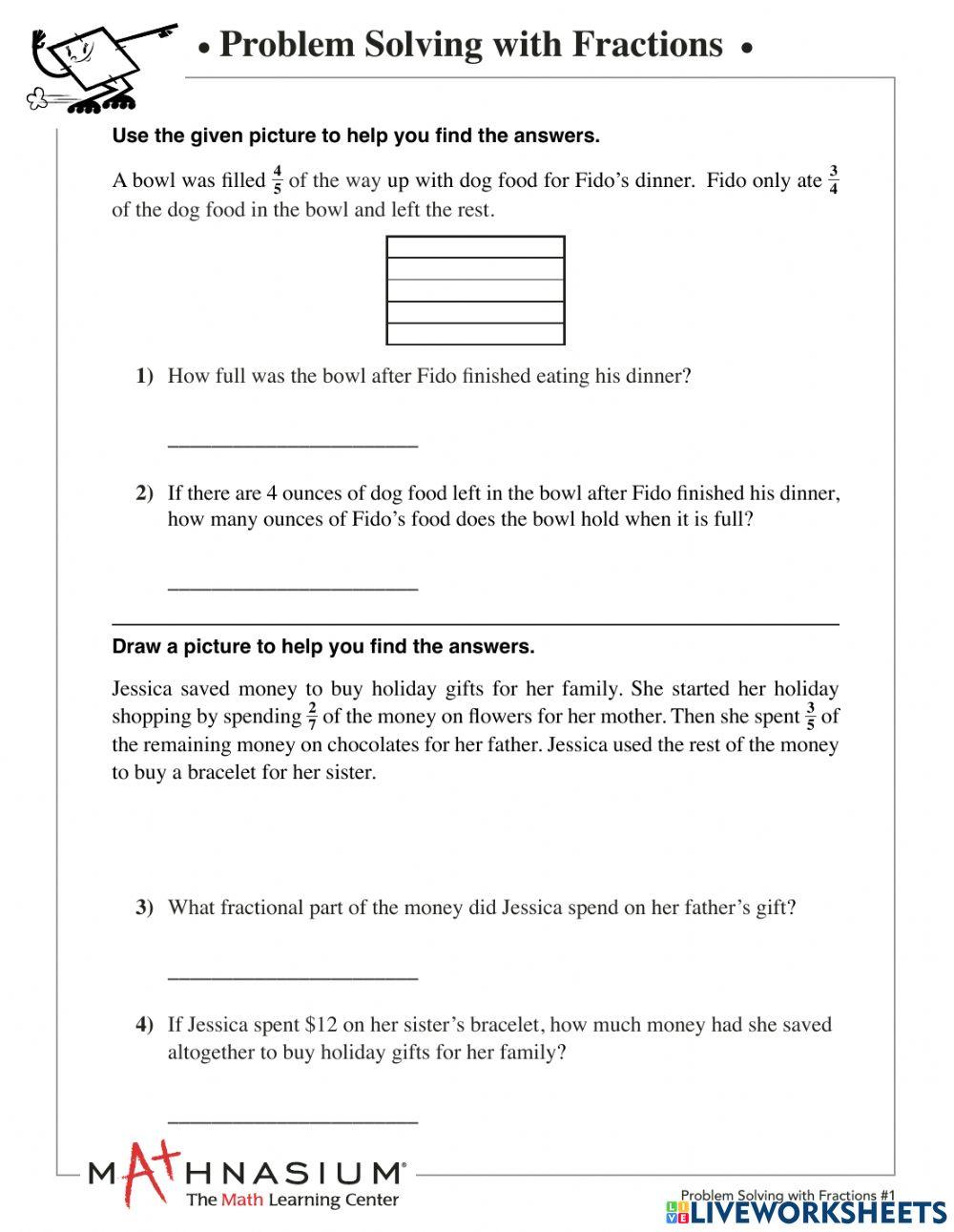 Problem solving with fractions